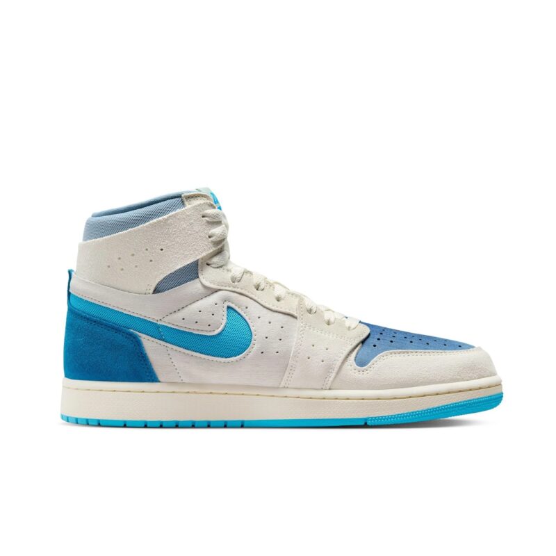 Mens Jordan 1 High Zoom Air Cmft 2 Sail/Dk Powder Blue-Blue Grey (Dv1307 104)